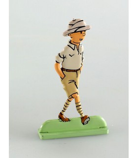 Figurine en métal de collection Tintin au Congo