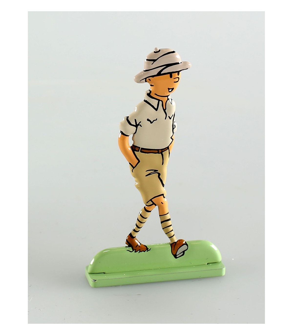 Figurine en métal de collection Tintin marche sur un pétard 29209 (2010)