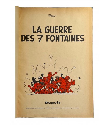 La guerre des 7 fontaines. Édition originale française - 1961.