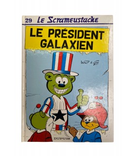 Le Président galaxien. Édition originale - 1997. Dessin original dédicacé.