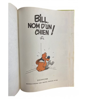 Bill, nom d'un chien! Édition originale - 1978.