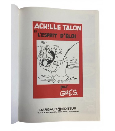 Achille Talon et l'esprit d'Éloi. Édition originale - 1980.