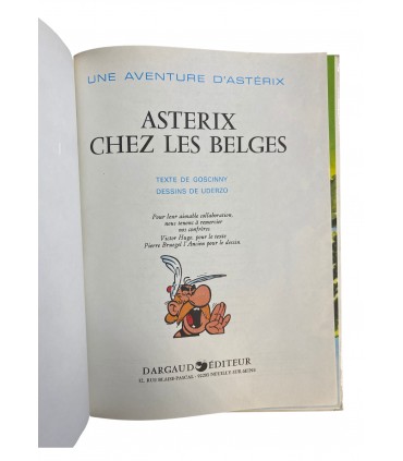 Astérix chez les Belges. Édition originale - 1979.