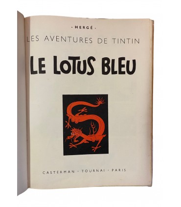 Le Lotus Bleu. Édition en couleurs - 1957.