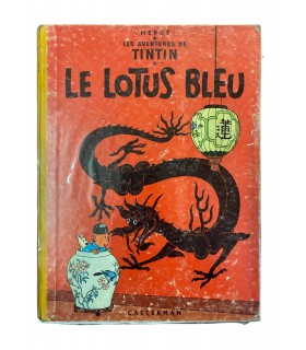 Le Lotus Bleu. Édition en couleurs - 1957.