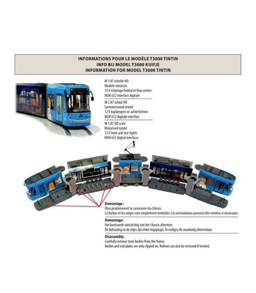 Tram Tintin STIB HO 1:87 Moulinsart 29666