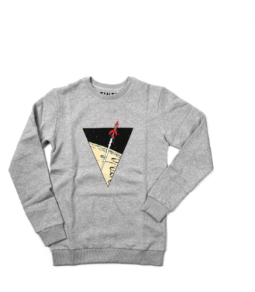 Sweat Triangle Fusée Gris Clair L