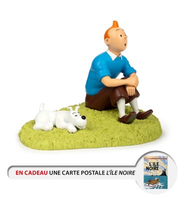 Tintin Assis Dans l'Herbe