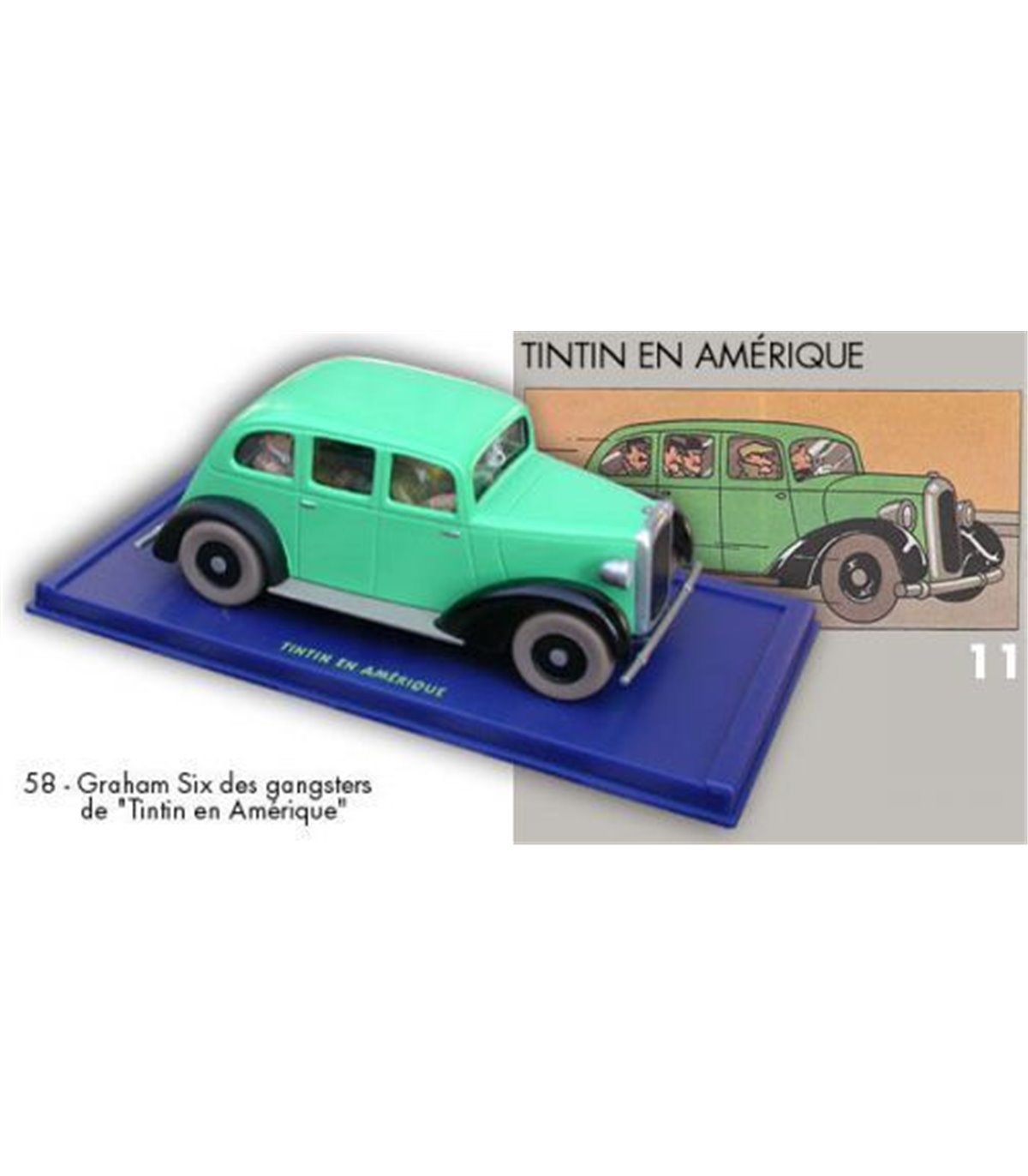 La Voiture des Gangsters - Tintin en Amérique 29058 Tintin Moulinsart -  2118058