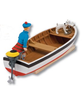 Tintin en barque (L'île Noire)