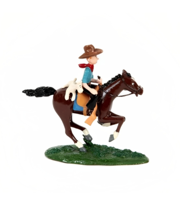 Tintin Cowboy et Milou à Cheval - Tintin en Amérique