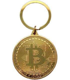 Porte-clés Bitcoin Plaqué Or