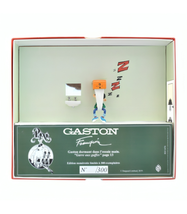 Gaston dormant dans l'Essuie-Main - Pixi