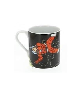 Tasse mug en porcelaine Tintin et Haddock Lune
