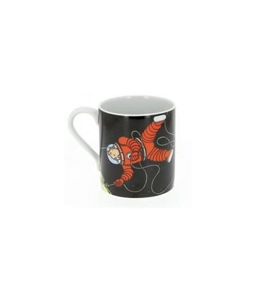 Tasse mug en porcelaine Tintin et Haddock Lune