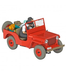La Jeep Rouge Tintin au Pays de l'Or Noir 1/24ème