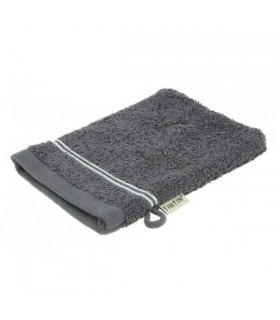 Serviette de Bain + Gant de Toilette Gris Acier 50X100 cm