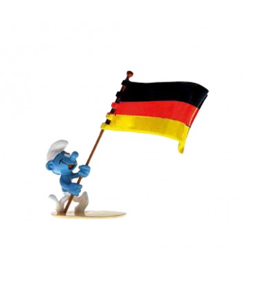 Le Schtroumpf Porte Drapeau Allemand