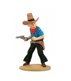 Tintin en cow-boy - Figurine résine 12 cm