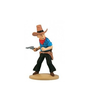 Tintin en cow-boy - Figurine résine 12 cm