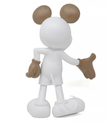 Mickey Welcome Blanc Mat & Effet Bois