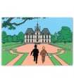 Magnet Tintin et Capitaine Haddock au Château de Moulinsart