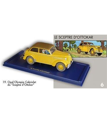 L'Opel Olympia cabriolet Le Sceptre d'Ottokar En voiture Tintin Moulinsart 19