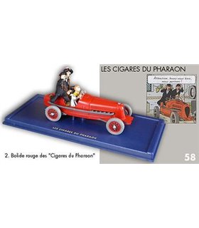 Le Bolide rouge des Cigares du Pharaon En Voiture Tintin Moulinsart 02