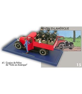 Le camion de police de Chicago de Tintin en Amérique En Voiture Tintin 41