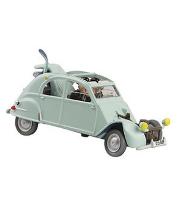 La 2 CV emboutie Hergé Moulinsart 4 En voiture avec Tintin2 29504