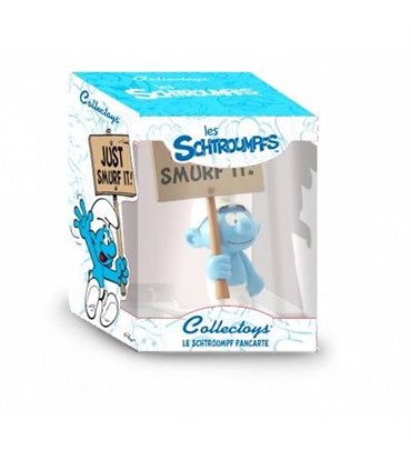 Schtroumpf Pancarte Just Smurf It Peyo Plastoy 00179