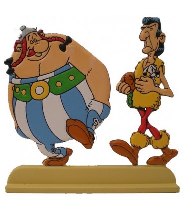 Les Archives d'Asterix - Atlas - Figurines Métal n°04 - Obélix et Ocatarinetabellatchitchix