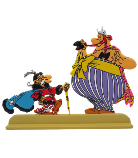 Les Archives d'Astérix - Atlas - Figurine Métal N°23 Agécanonix & Obélix